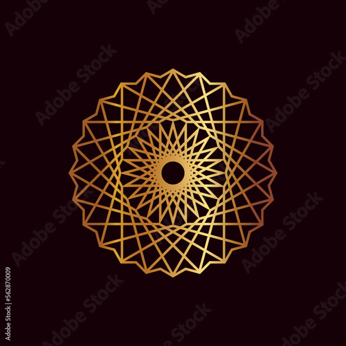 mandala logo element template, suitable for spa, yoga, meditation and spirituality logos with vector eps format.