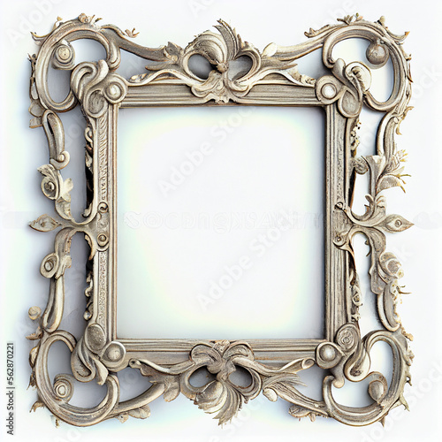 old antique gold frame over white gold border.