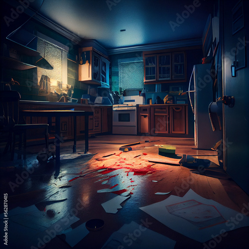 Crime scene, interiors, decoration, background, scene, wallpaper, police, horror.	