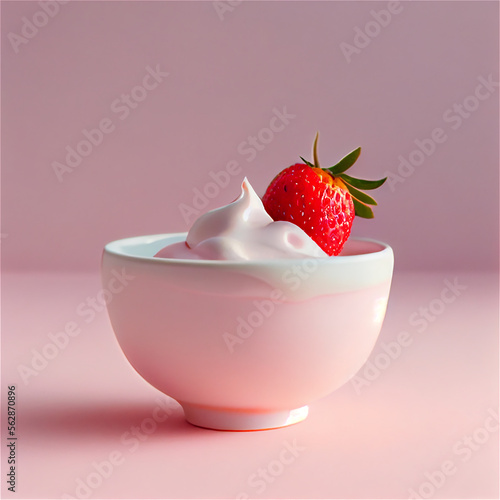 Aesthetic bowl of strawberr...