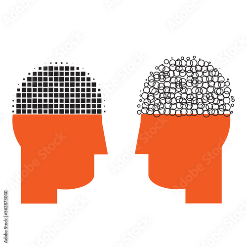 two profiles: logical and systematic way of thinking vs. bubbling creative ideas