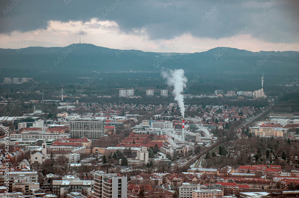 panorama of the industrial city