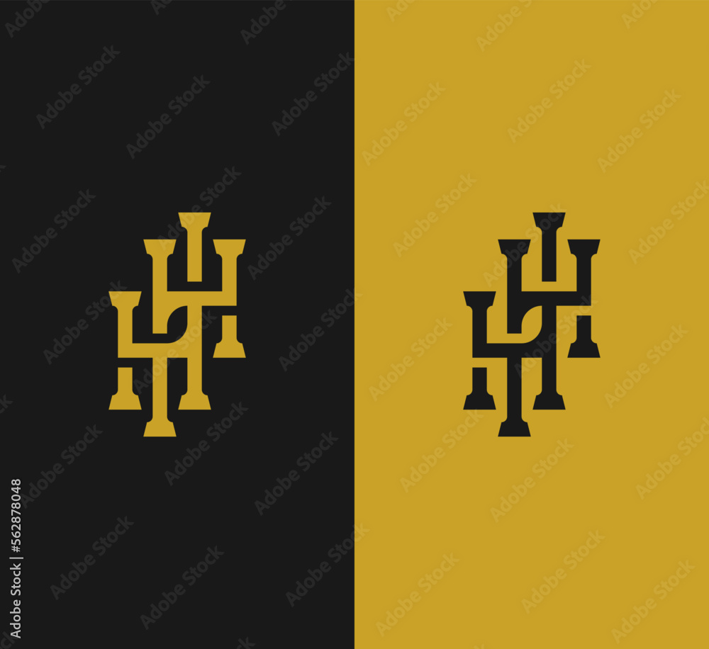 Fototapeta premium Professional elegant trendy awesome artistic HH logo design