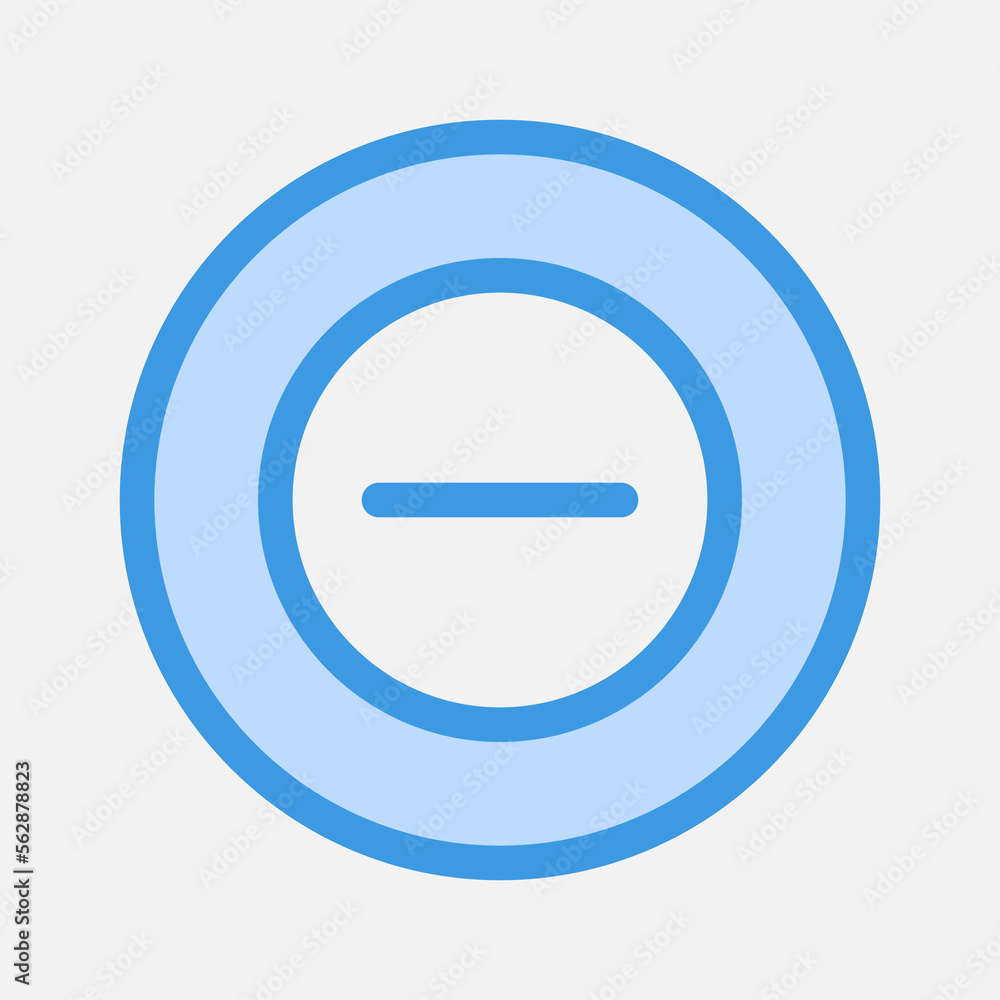 Delete icon in blue style about essentials, use for website mobile app presentation Delete icon in blue style about essentials, use for website mobile app presentation