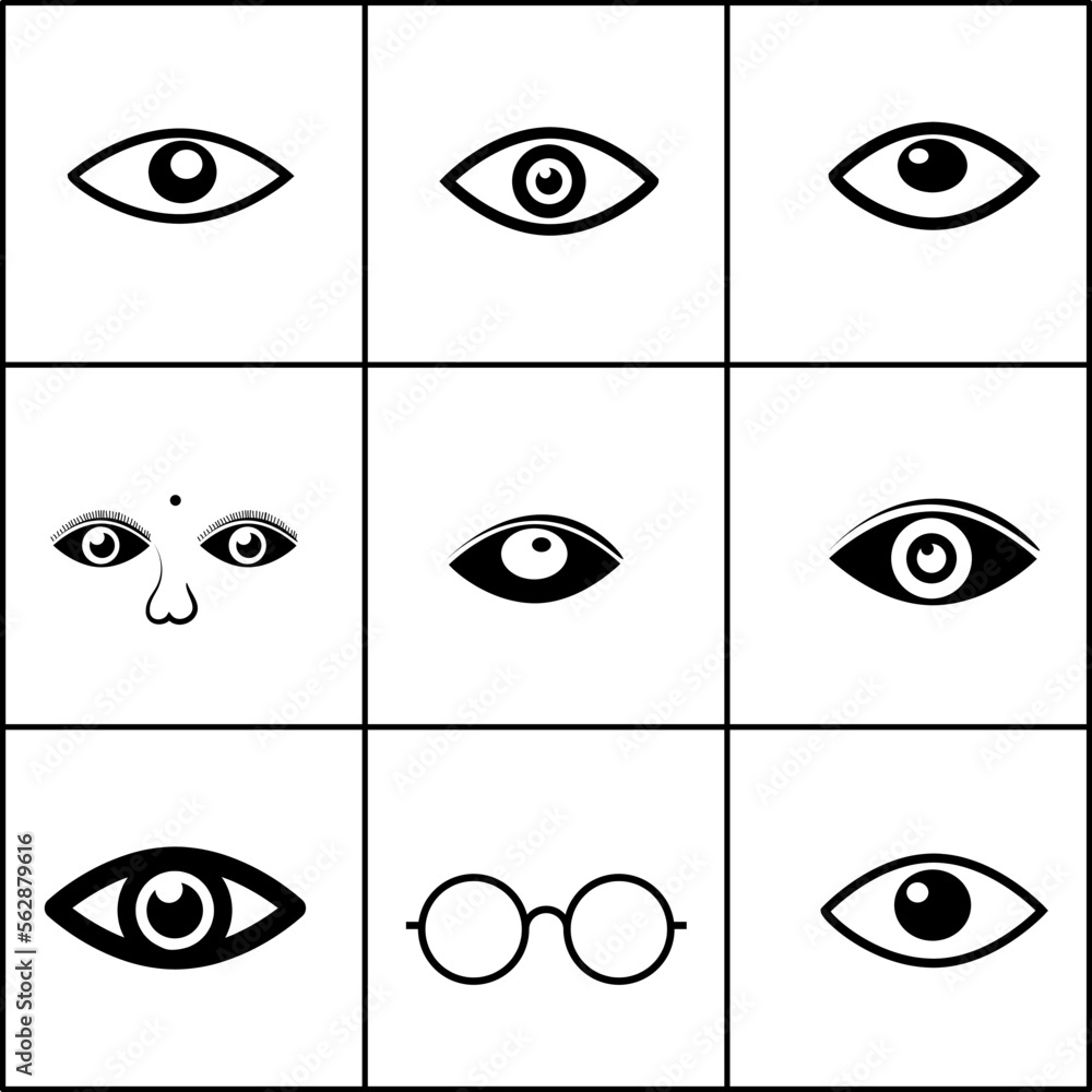 Eye icon set . Illustration isolated for graphic and web design..eps Eye icon set . Illustration isolated for graphic and web design..eps