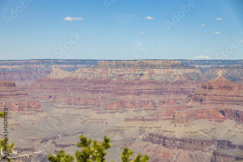 rock formations on the south rim edge of grand canyon national park, arizona, usa