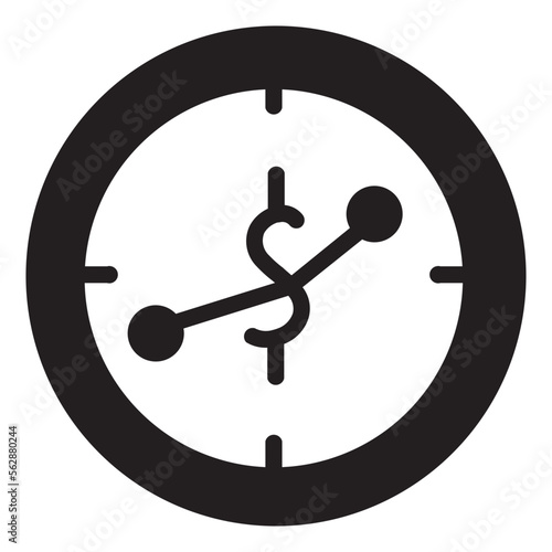 time is money glyph icon