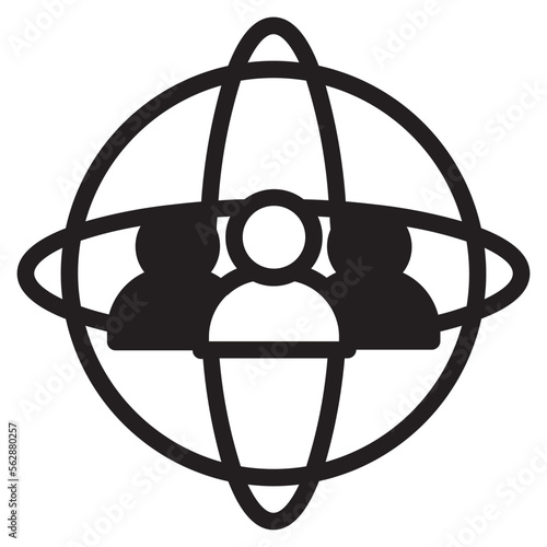 global investment glyph icon