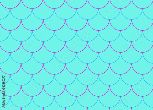 Fish scales blue and pink pattern, turquoise abstract background. Girl mermaid pattern. 