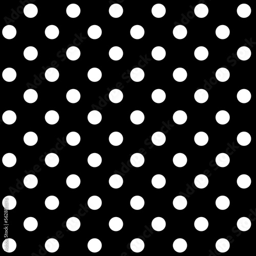 Seamless polka dot black and white pattern. Monochrome Texture for Your design 