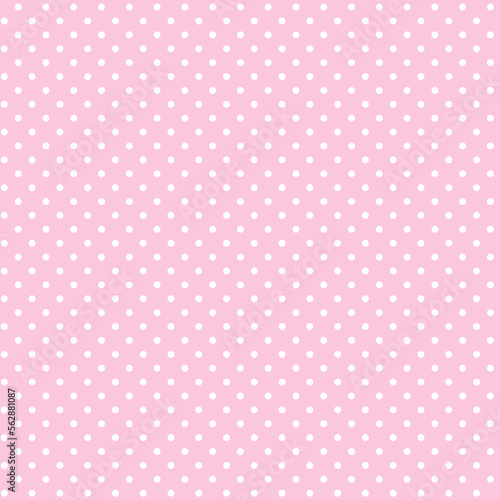 Seamless polka dot pink and white pattern for Your design. White Polka dots trendy on pink pastel background, tile. For fabric pattern, card, decor, wrapping paper 