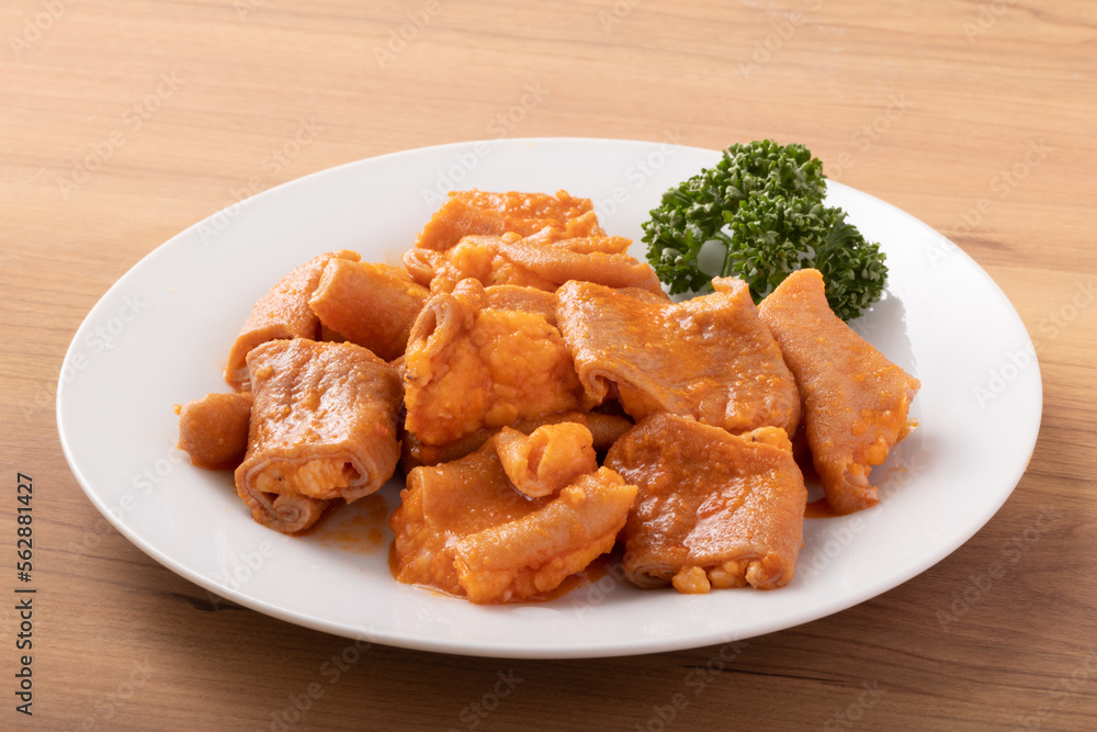 味付け牛ホルモン (コチュジャン味) 味付け牛ホルモン (コチュジャン味)