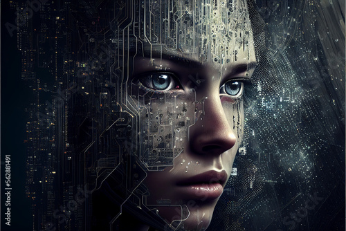 Artificial Inteligence Female Cyborg