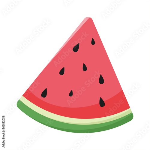 slice of watermelon vector illustration