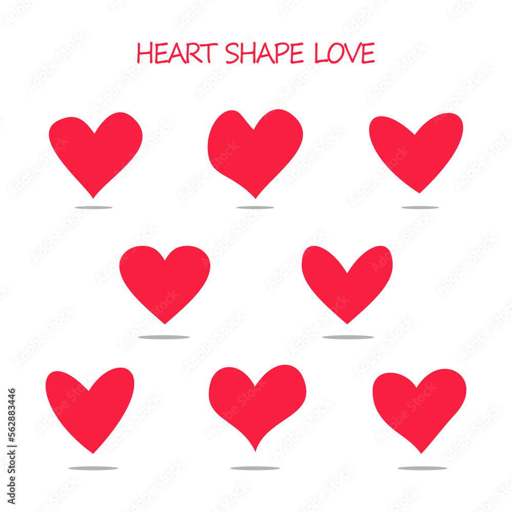 heart love shape symbol template. vector illustration of hearts icon.