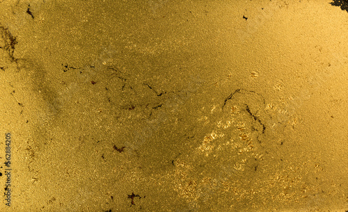 Yellow Gold Close Up Texture. Shiny Bright Background.