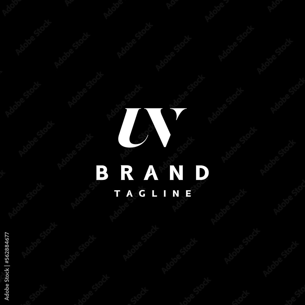 Minimalist Initial Letter UV Logo Design. Initial Letter U and V In Simple Classical Style Design. Minimalist Initial Letter UV Logo Design. Initial Letter U and V In Simple Classical Style Design.
