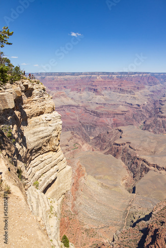 rock formations on the south rim edge of grand canyon national park, arizona, usa