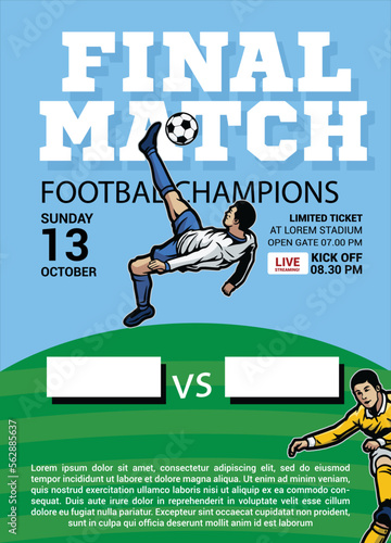 illustration of football poster match
