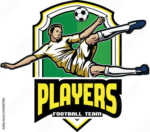 Vector illustration of football design badge