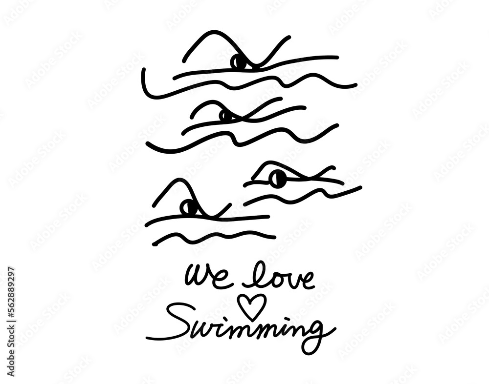 Obraz premium 水泳が大好き！