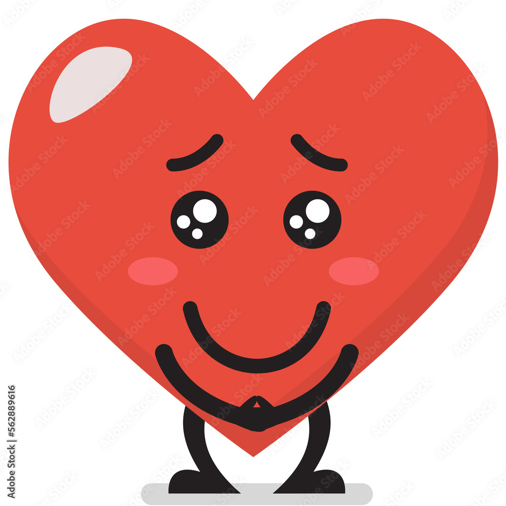 embarrassed heart character emoji embarrassed heart character emoji
