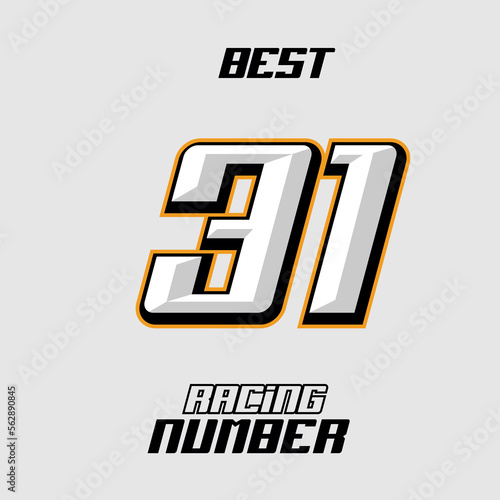 Vector Racing Number Template 31