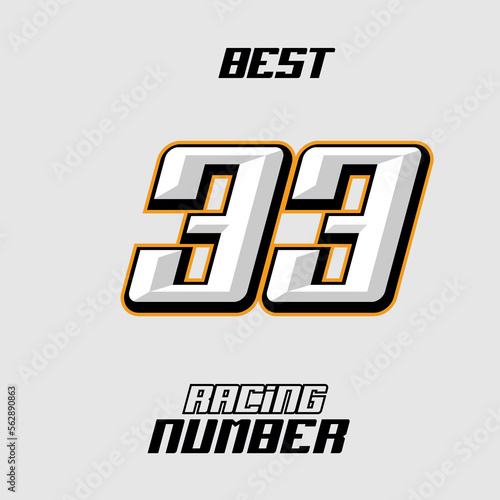 Vector Racing Number Template 33