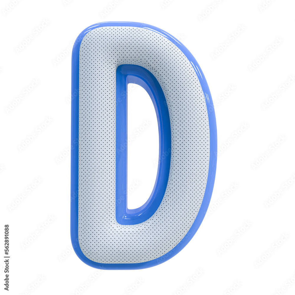 3d letter D . 3d alphabet blue with Generative AI 3d letter D . 3d alphabet blue with Generative AI