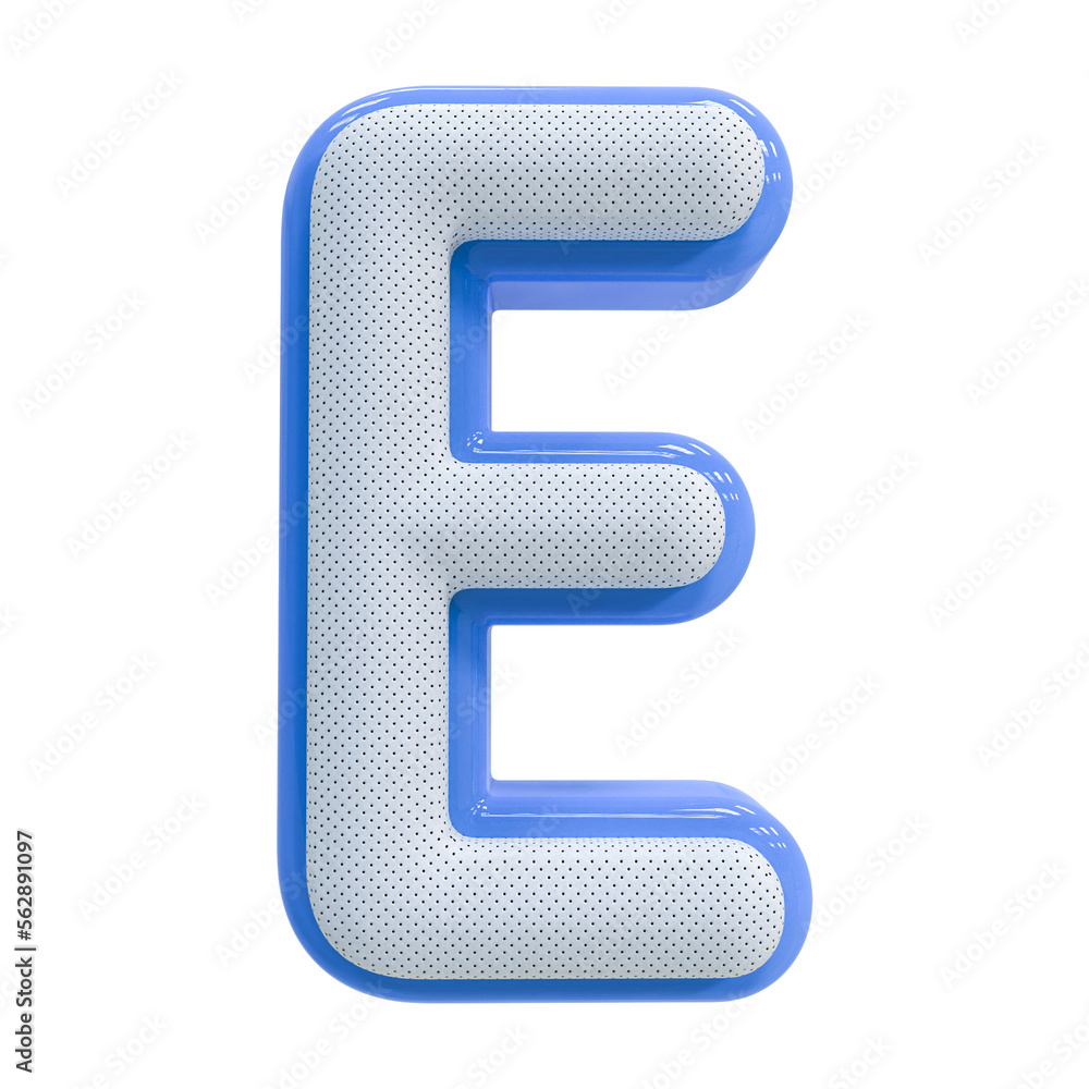 3d letter E . 3d alphabet blue with Generative AI 3d letter E . 3d alphabet blue with Generative AI