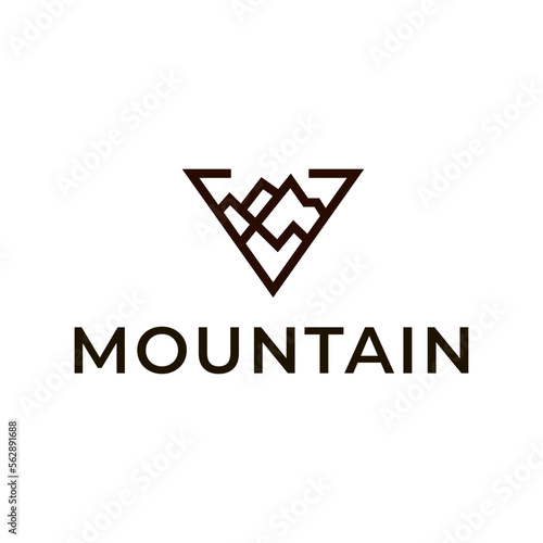 Mountains logo design vector template eps 10