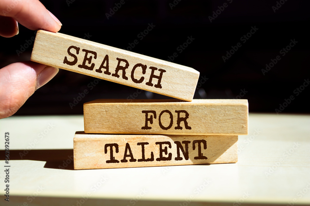 Wooden blocks with words 'Search for talent'. Wooden blocks with words 'Search for talent'.