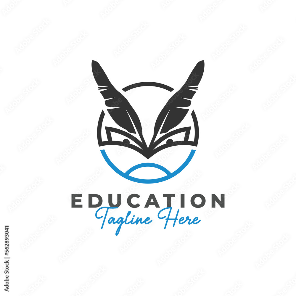 writing education vector illustration logo writing education vector illustration logo