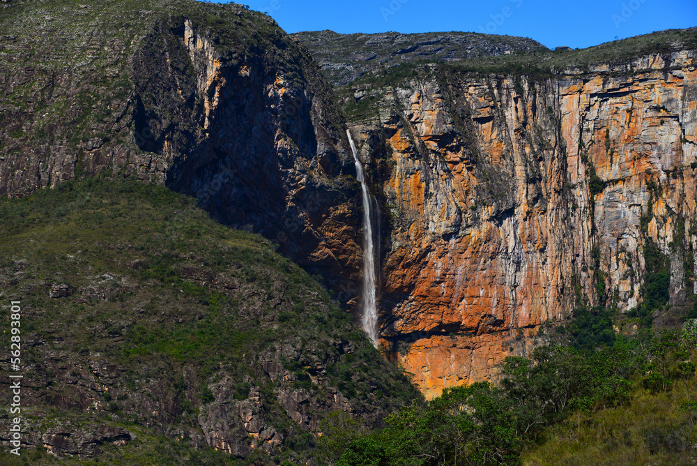 The Cachoeira do Tabuleiro waterfall near Conceição do Mato Dentro, the tallest in Minas Gerais state, Brazil