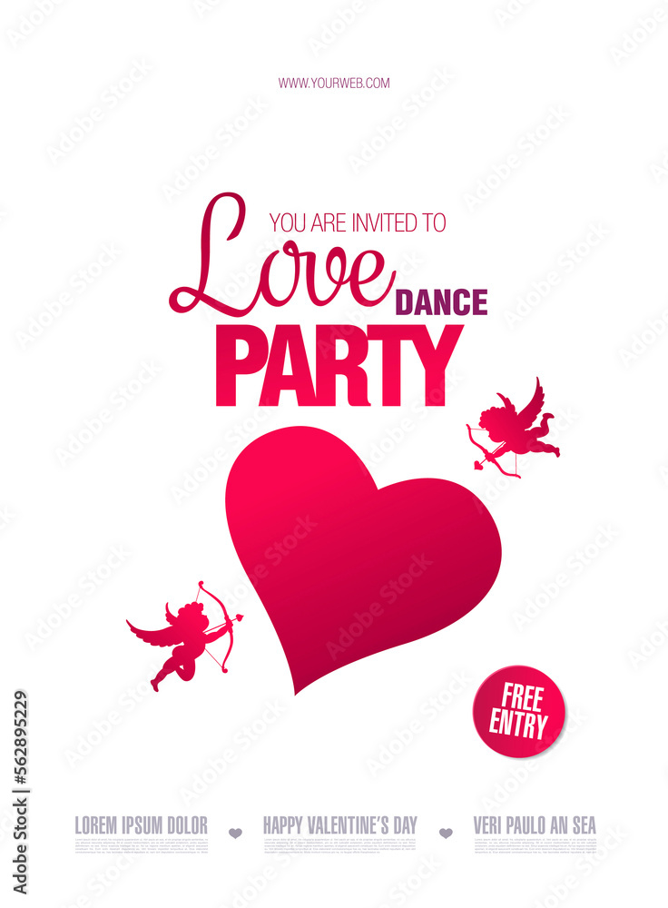 Valentine's day poster template design Valentine's day poster template design