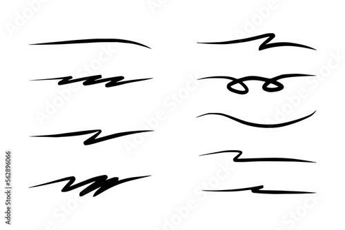 Swooshes and flourish brush stroke vector collection.
