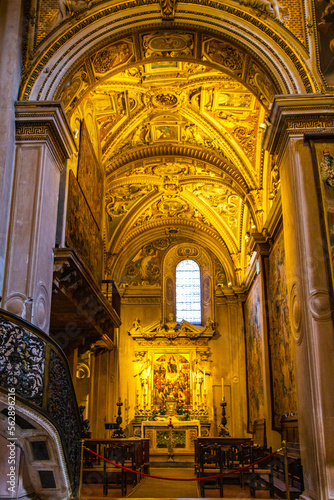 Basilica of Santa Maria Maggiore, a major church in the upper town of Bergamo, Northern Italy © pierrick