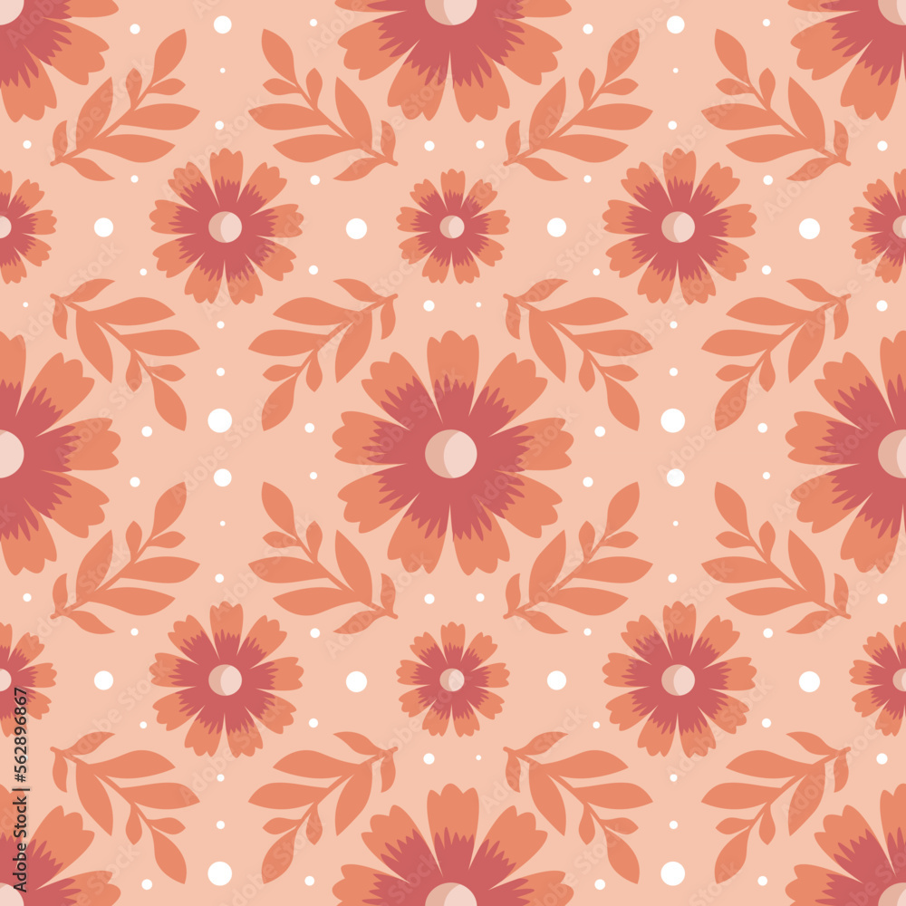 red Floral seamless pattern red Floral seamless pattern