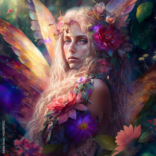 fairy with wings. Generative AI