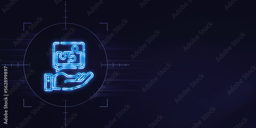 3D Current Disruptions icon neon sign.j 3D Current Disruptions icon neon sign.j