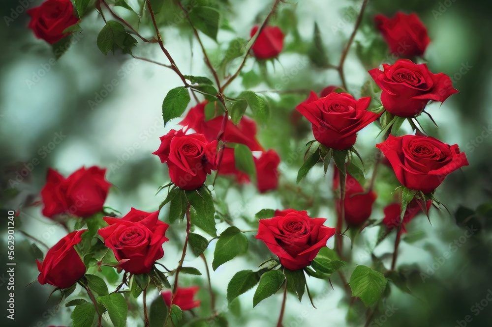 Fototapeta premium Róże walentynkowe bezszwowe powtarzające się tekstury wzór kafelkowy mozaika tło obraz