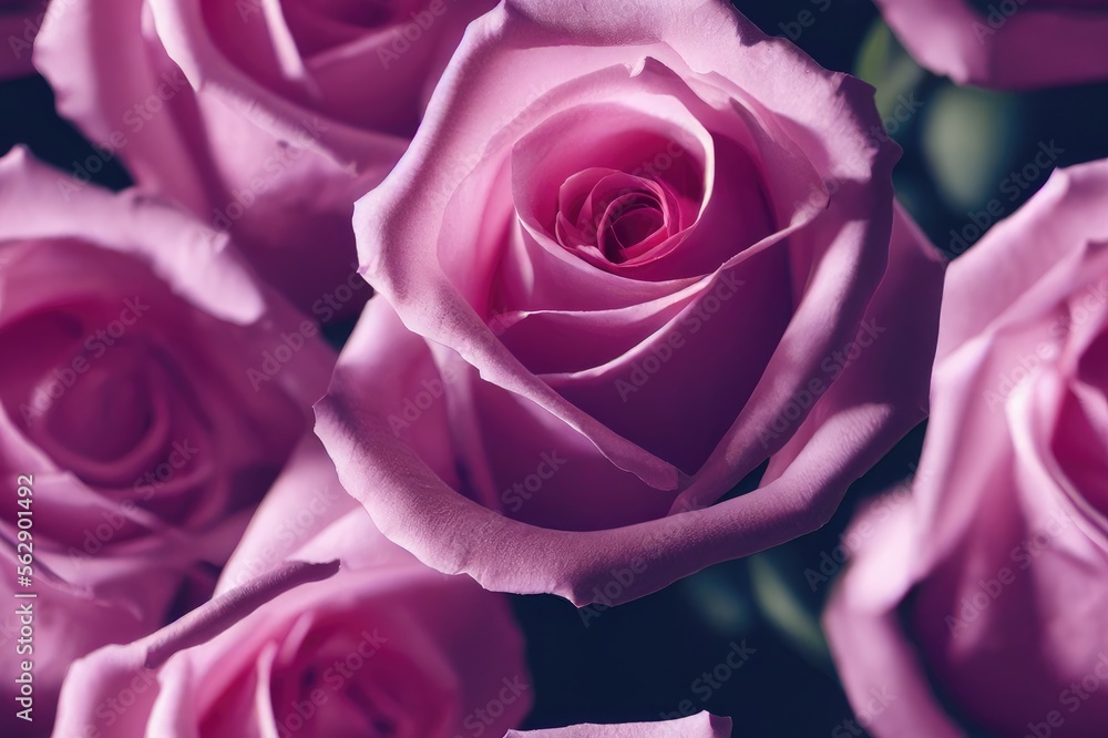 Obraz premium Valentine's Day Roses Seamless Repeating Repeatable Texture Pattern Tiled Tessellation Background Image