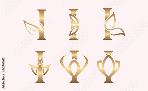 Wallpaper Mural monogram set of letter I brand beauty logo Torontodigital.ca