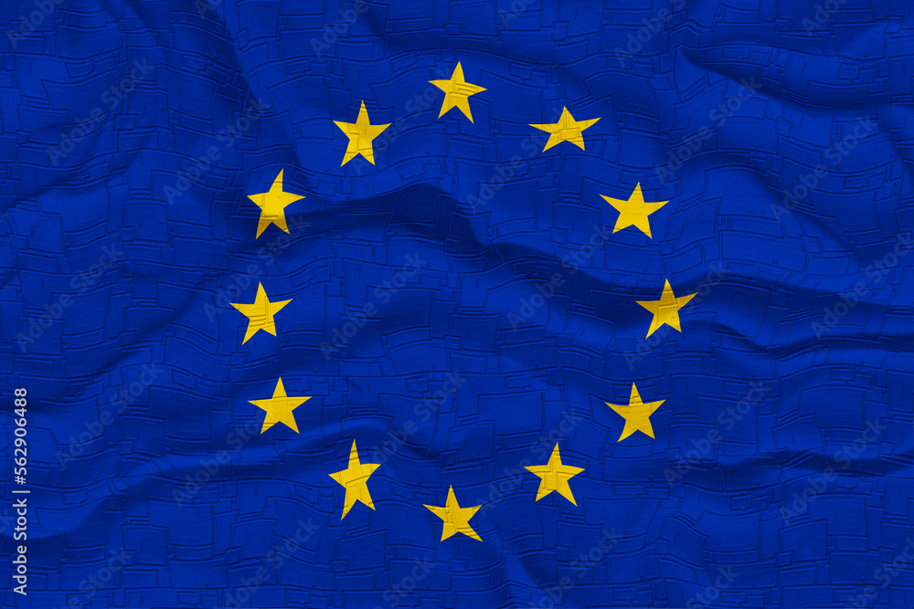 National flag of Europe. Background with flag of Europe. National flag of Europe. Background with flag of Europe.