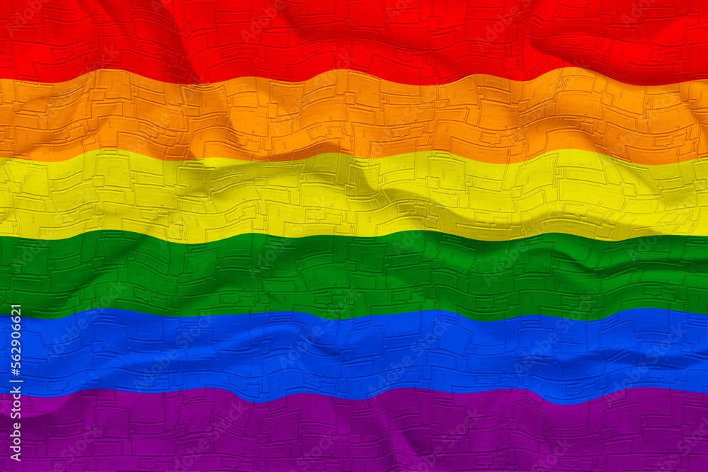 Obraz premium National Flag of Gay Pride. Background with flag of Gay Pride