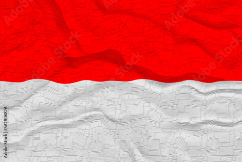National flag of indonesia. Background with flag of indonesia