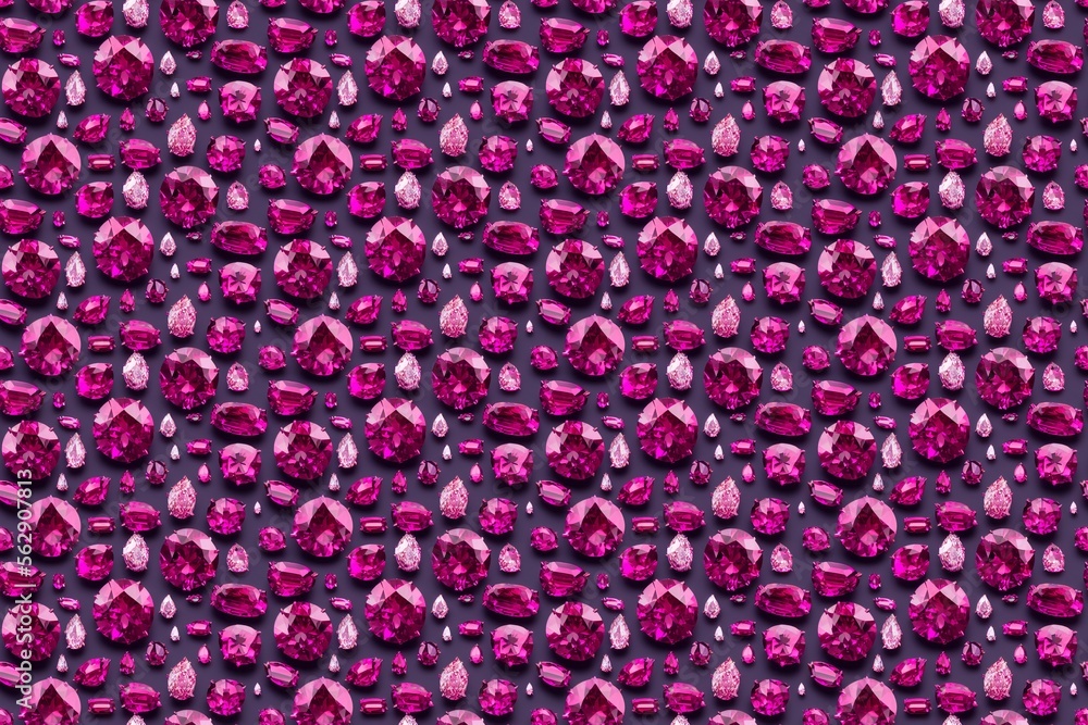 ピンクダイアモンドをイメージした宝石のパターンイラスト Generative AI ピンクダイアモンドをイメージした宝石のパターンイラスト Generative AI