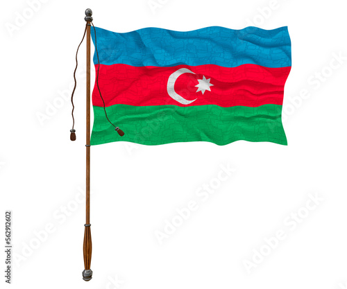 National Flag of Azerbaijan. Background with flag of Azerbaijan