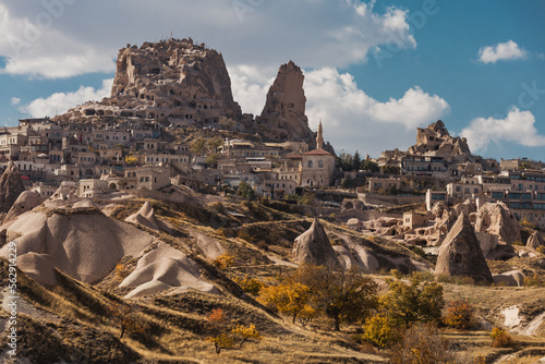 Uchisar Castle and town, Cappadocia, Central Anatolia,