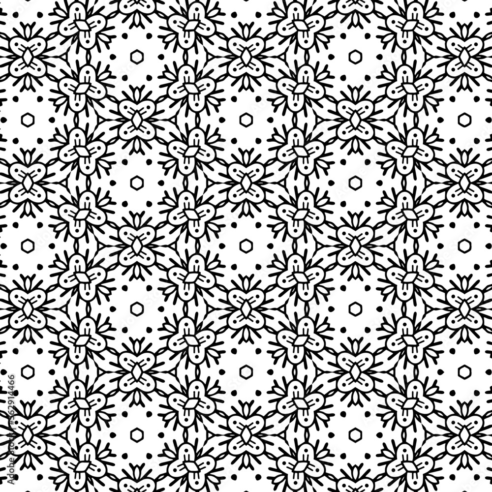 black and white seamless pattern with flowers black and white seamless pattern with flowers